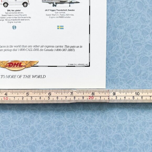 DHL “World’s Fastest Aircraft” 1989 Ad | Aviation Print - Picture 4 of 6